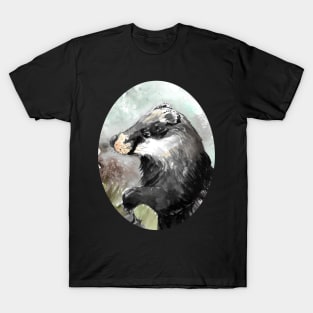 Badger watercolour 15/01/21 - nature inspired art and designs T-Shirt